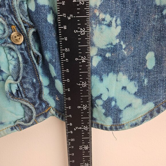 COTTON Tie Dye Western Shirt Womens S Boho Button Blouse JONES JEANS brand Long - Picture 9 of 12